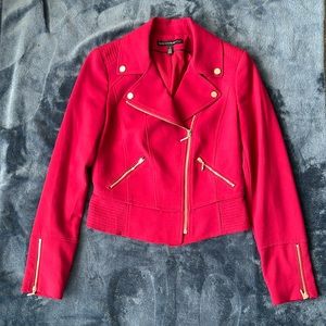 WHBM Moto Jacket. Red/Fuchsia tone. Size 0.